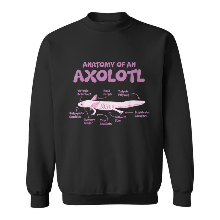 Anatomy Of An Axolotl Axolotls Funny Biology Diagram Science Sweatshirt ...