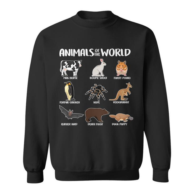 Animals Of The World Funny Names Sweatshirt
