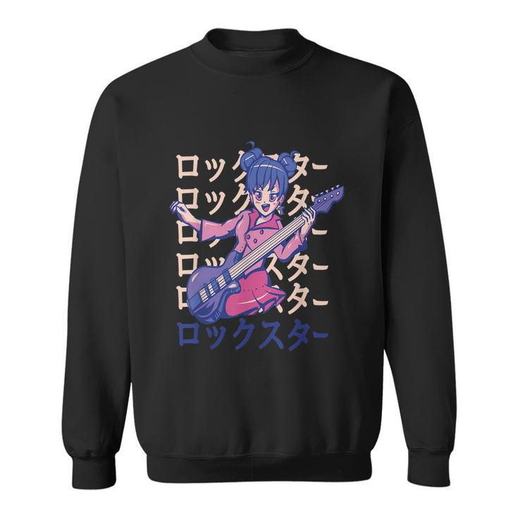 Anime Girl Bass Guitar Sweatshirt