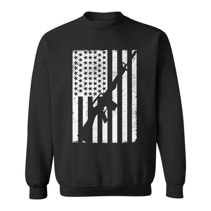 Ar-15 Gun Vintage American Flag Tshirt Sweatshirt