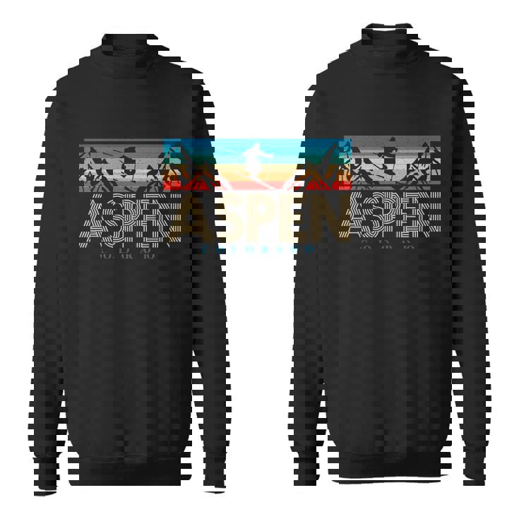 Aspen Colorado Ski Sunset Mountain Sweatshirt