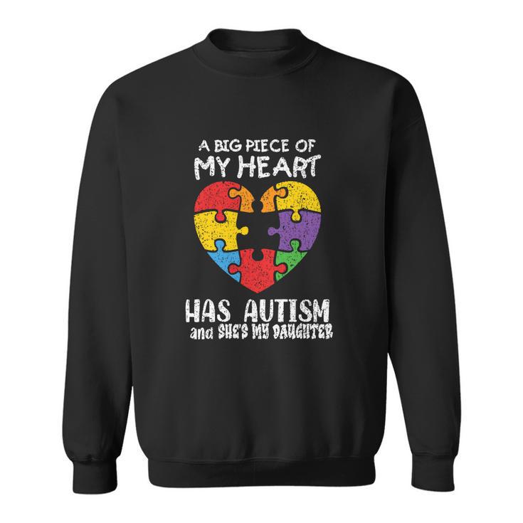 Autism Awareness Dad Mom Daughter Autistic Kids Awareness Sweatshirt