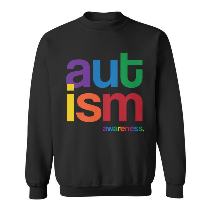 Autism Awareness Rainbow Letters Tshirt Sweatshirt
