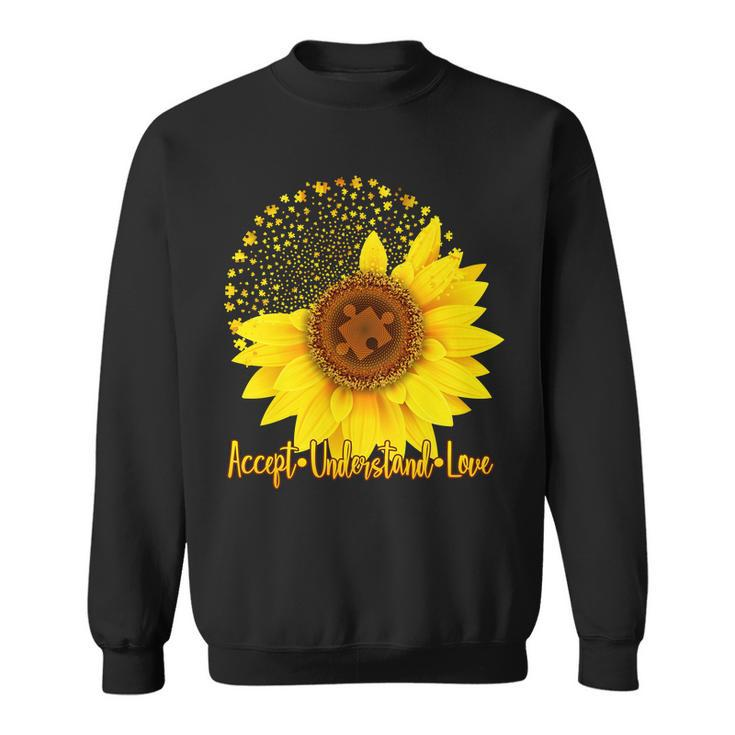 Autism Awareness Sunflower Puzzle Sweatshirt