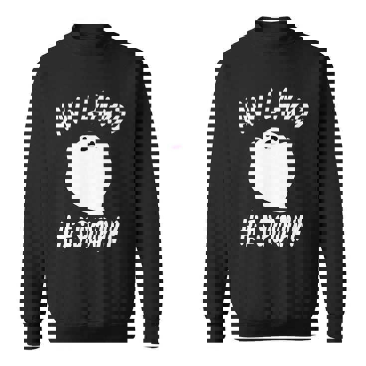 Aw Lawd He Spoopin Concerned Ghost Design Graphic Design Printed Casual Daily Basic Sweatshirt