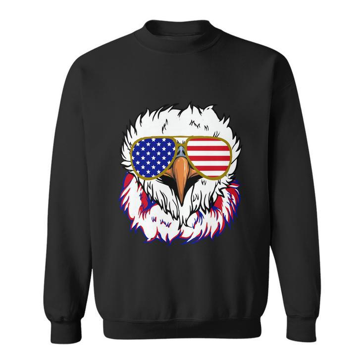 Bald Eagle With Mullet 4Th Of July American Flag Gift Sweatshirt