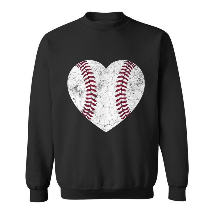 Baseball Heart Fun Mom Dad Men Women Softball Gift Wife Sweatshirt