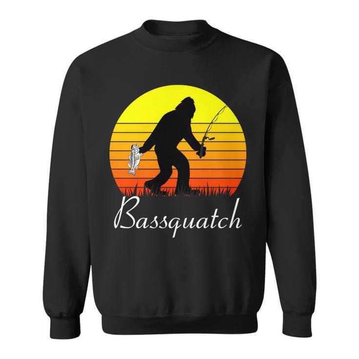 Bassquatch Bigfoot Fishing Tshirt Sweatshirt