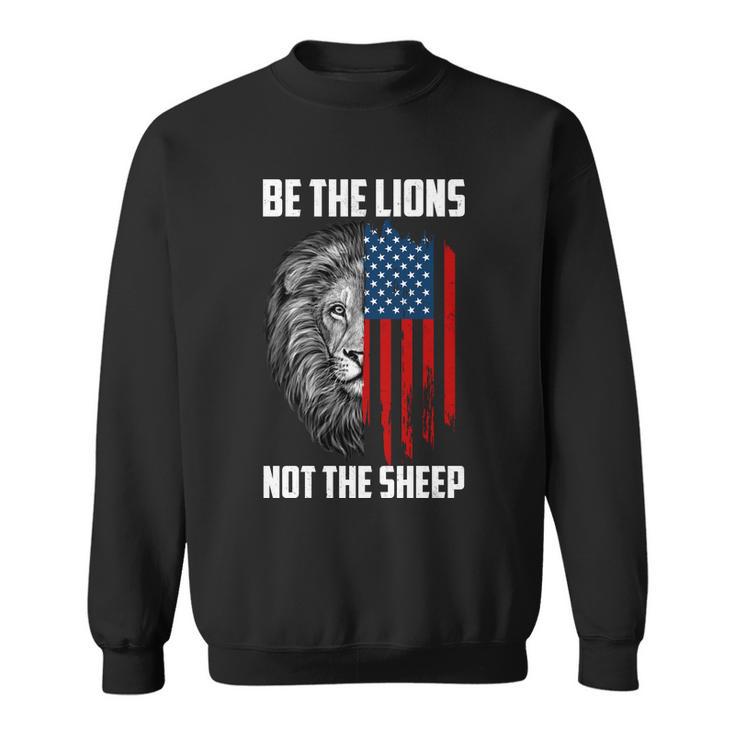 Be The Lions Not The Sheep Usa American Flag Tshirt Sweatshirt