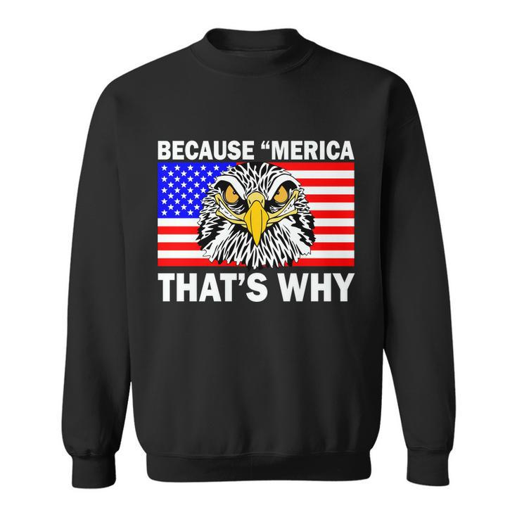 Because Merica Thats Why Eagle Sweatshirt