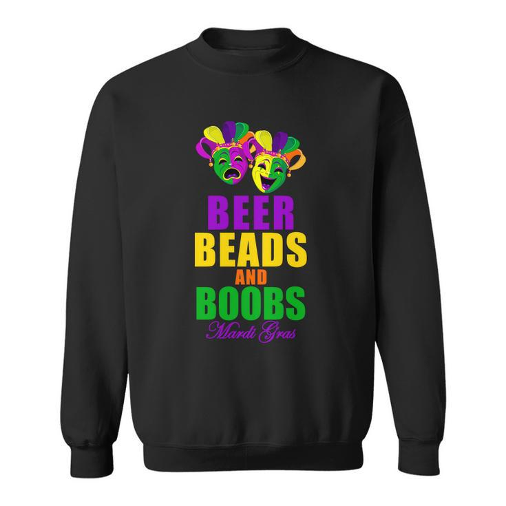 Beer Beads And Boobs Mardi Gras New Orleans T-Shirt Graphic Design Printed Casual Daily Basic Sweatshirt