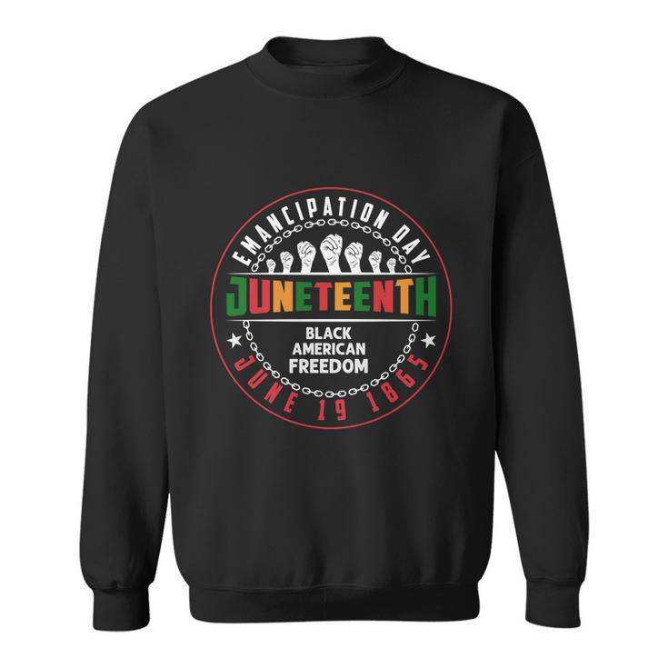 Black American Freedom Juneteenth Graphics Plus Size Shirts For Men Women Family Sweatshirt