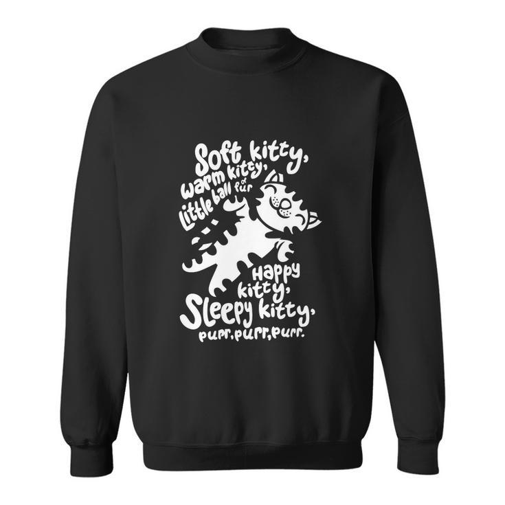 Black Soft Kitty Funny Sweatshirt