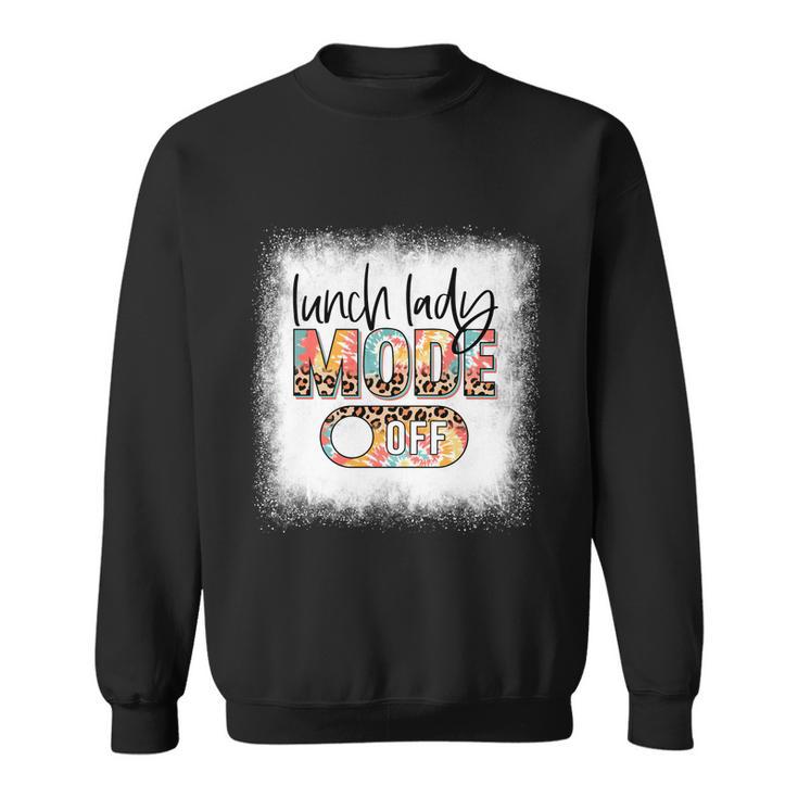 Bleached Lunch Lady Mode Off Leopard And Tie Dye Summer Meaningful Gift Sweatshirt