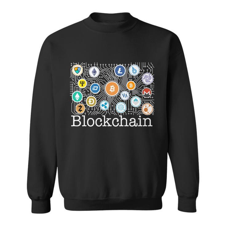 Blockchain Cryptocurrency Logos Sweatshirt