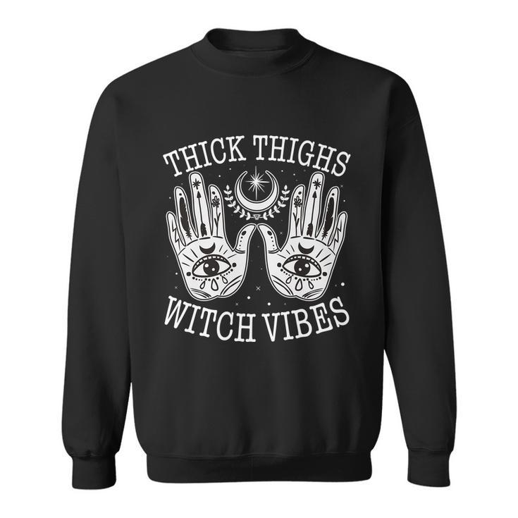 Boho Thick Thighs Witch Vibes Sweatshirt