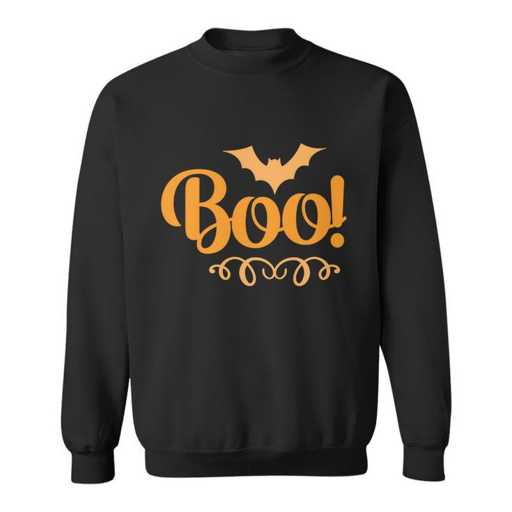 Boo Ghost Bat Halloween Quote Sweatshirt