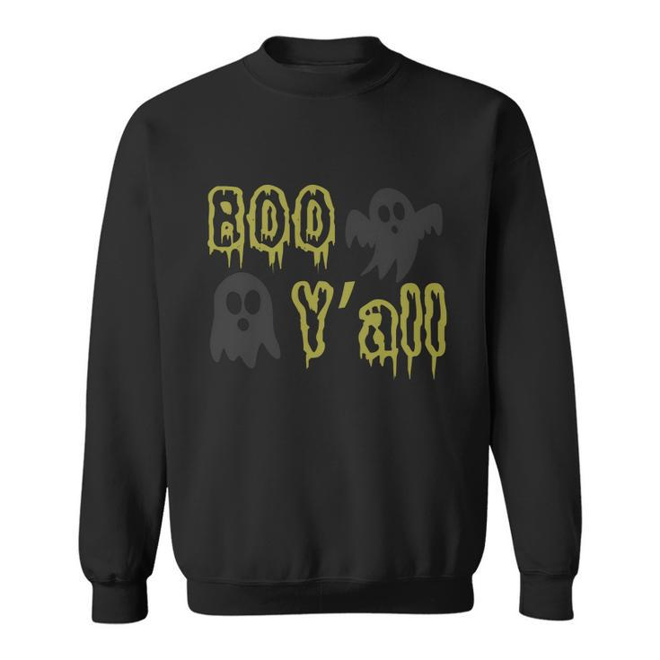 Boo Yall Ghost Boo Halloween Quote Sweatshirt