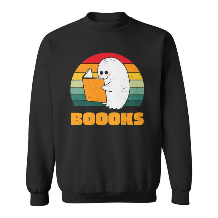 Boooks Ghost Funny Librarian Book Lovers Halloween Costume Sweatshirt