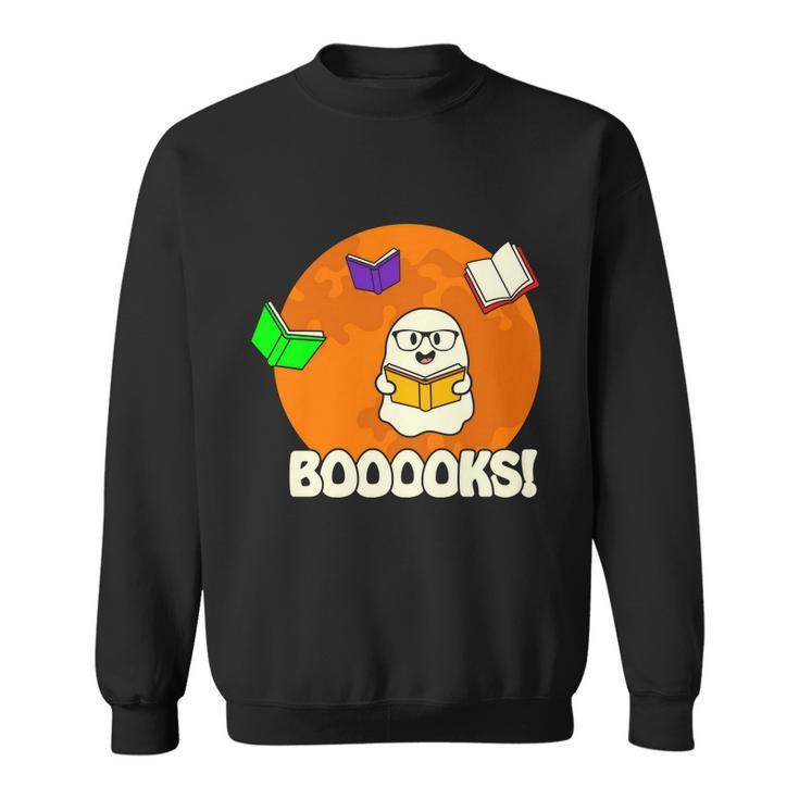 Booooks Ghost Boo Halloween Quote Sweatshirt