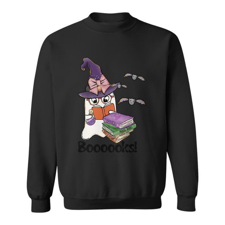 Boooooks Ghost Funny Halloween Quote V2 Sweatshirt