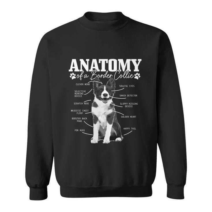 Border Collie Anatomy Funny Cute Dog Border Collie Mom Dad Sweatshirt