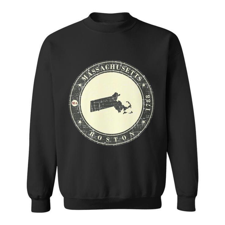 Boston Massachusetts Retro Sweatshirt