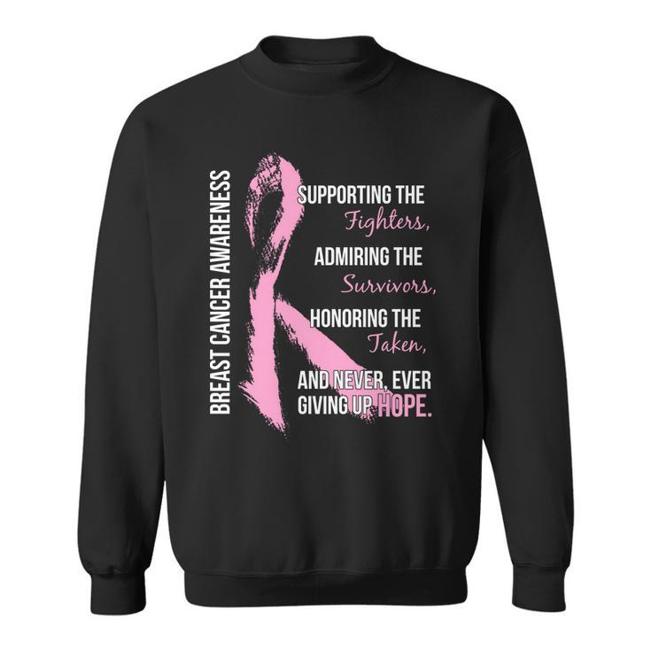 Breast Cancer Awareness Never Give Up Hope Sweatshirt