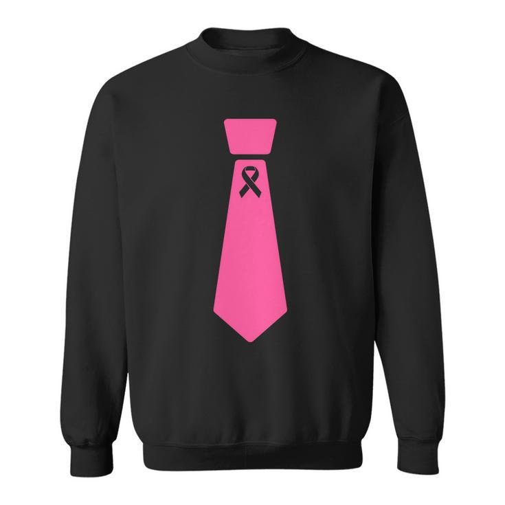 Breast Cancer Awareness Ribbon Tie Sweatshirt