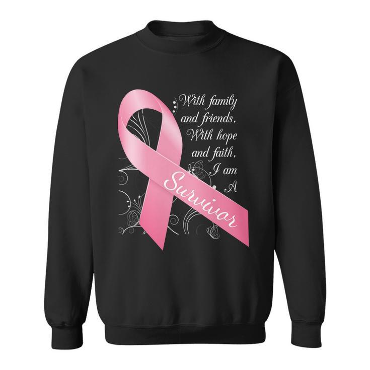 Breast Cancer Survivor Family Friends Hope Faith Tshirt Sweatshirt