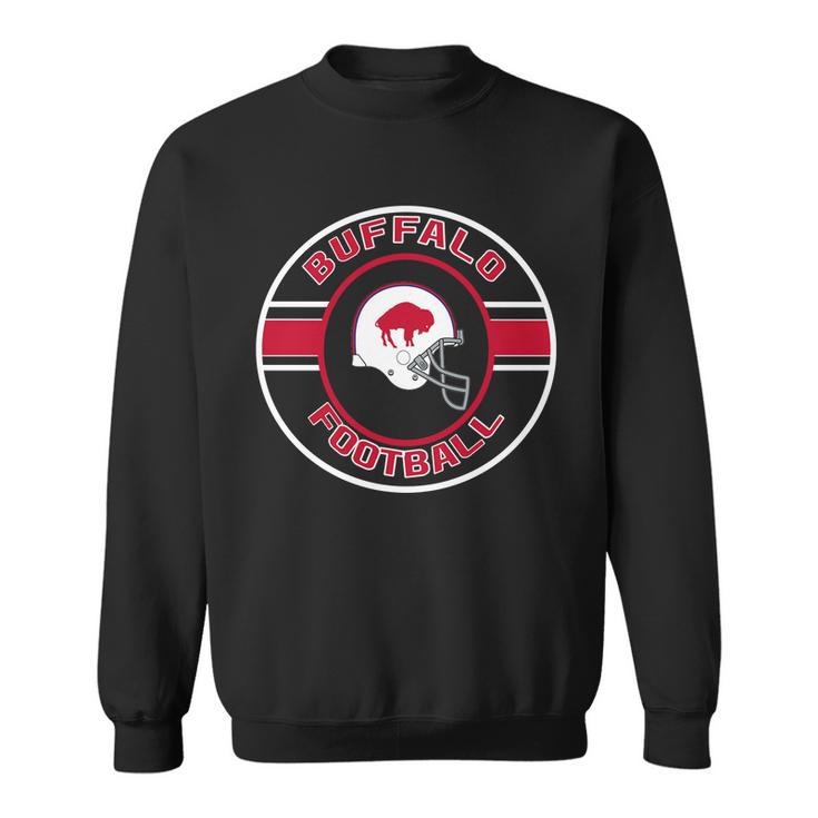 Buffalo Football Helmet Emblem Sweatshirt