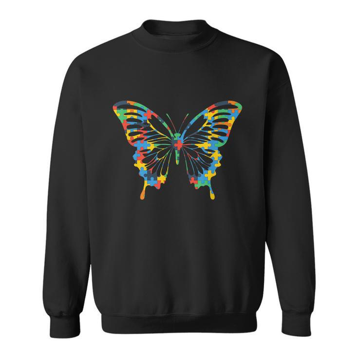 Butterfly Autism Awareness Amazing Puzzle Tshirt Sweatshirt