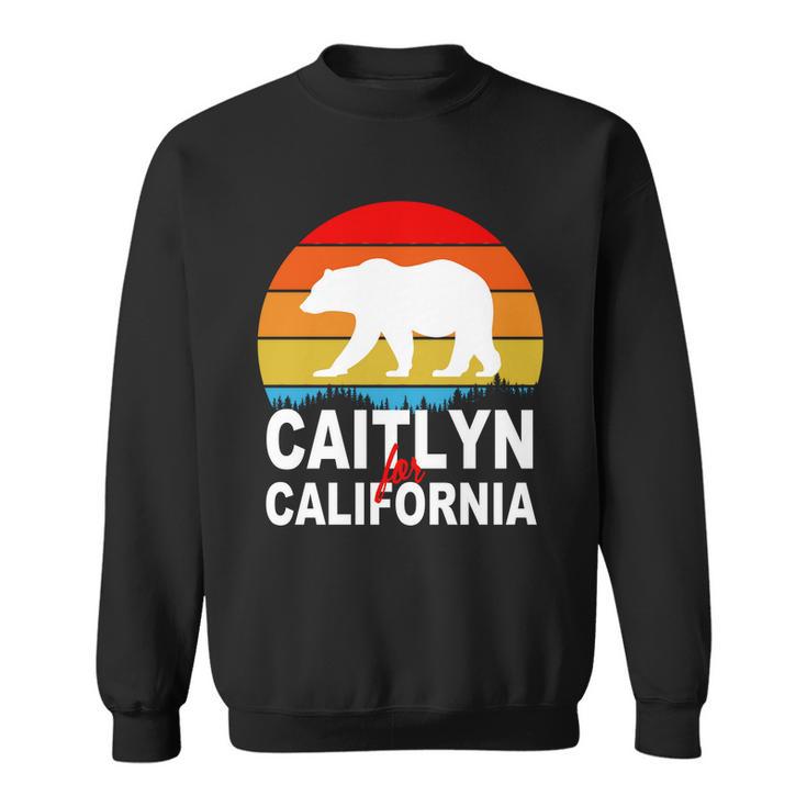 Caitlyn For California Retro Cali Bear Sweatshirt