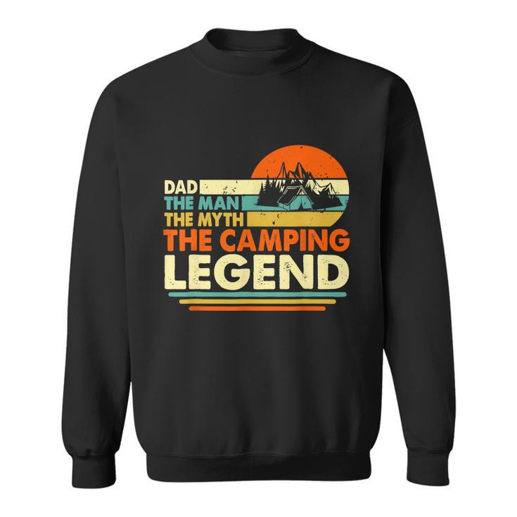 Camper Funny Camping Dad Man Myth Legend Father Vintage Sweatshirt