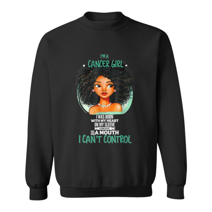 Cancer Zodiac Sign Shirts For Afro American Girls And Womenn Sweatshirt