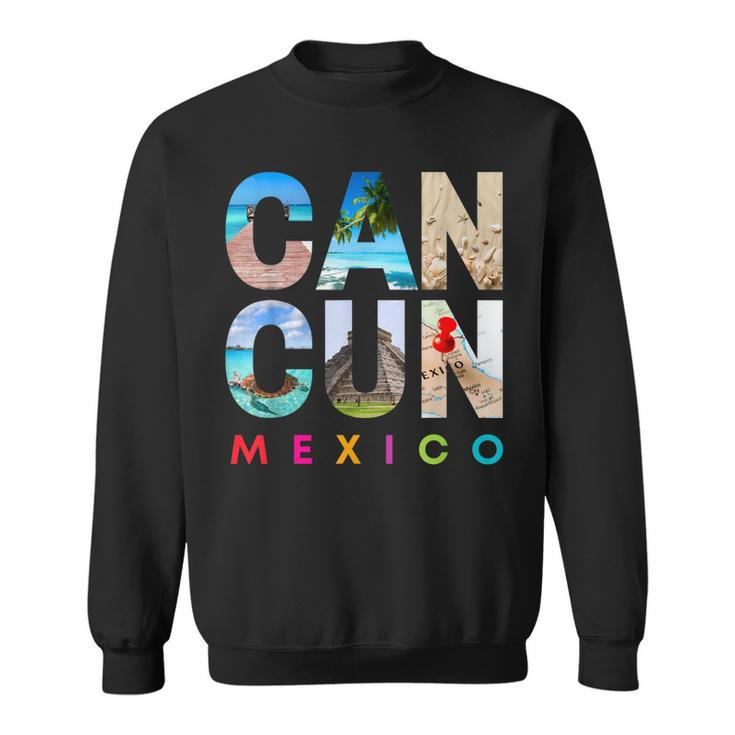Cancun Mexico 2022 Vacation Beach Matching Family Group  Men Women Sweatshirt Graphic Print Unisex