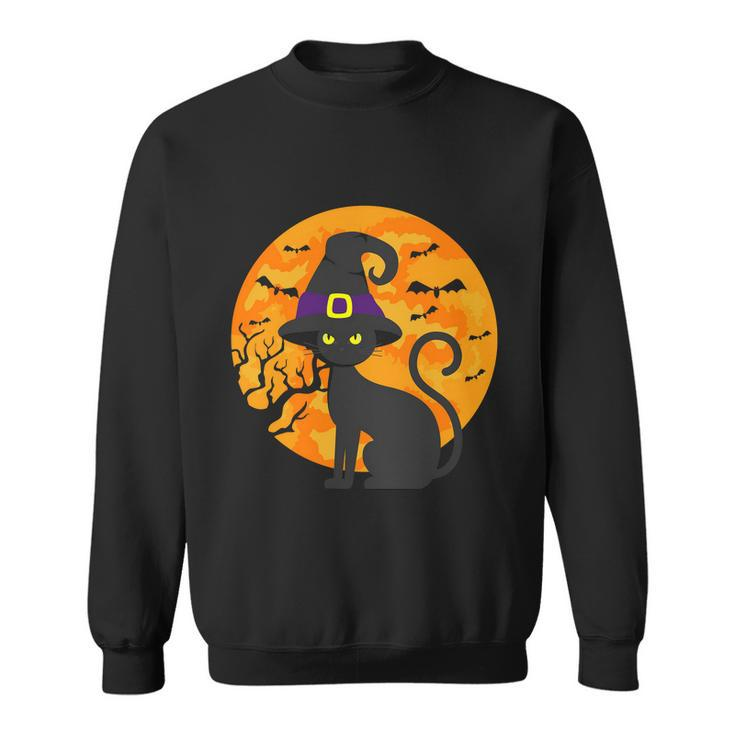 Cat Witch Hat Halloween Quote Sweatshirt
