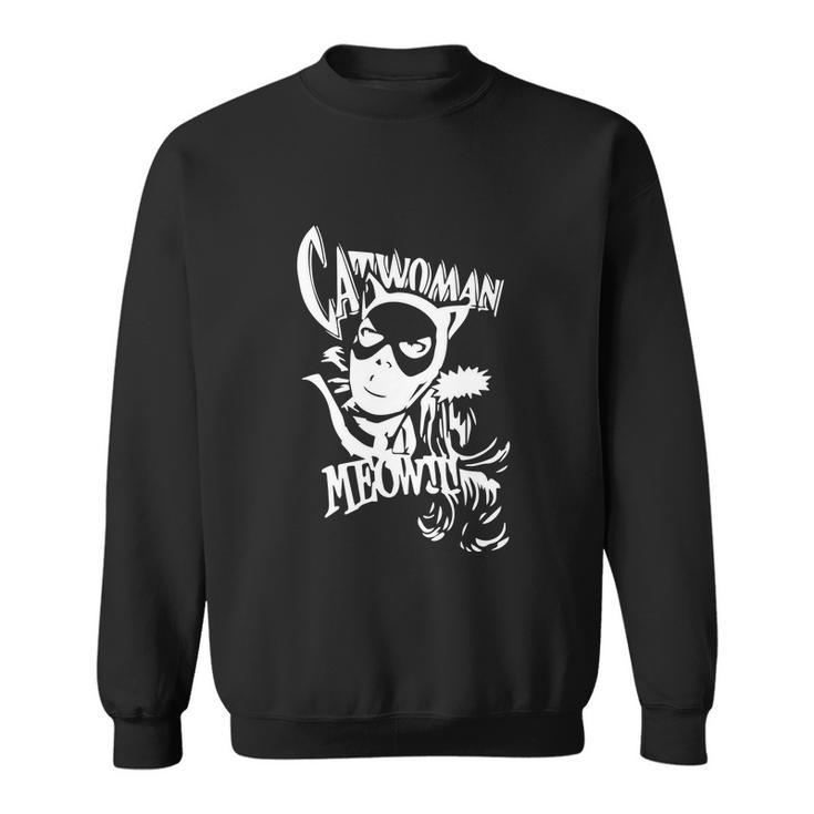 Catwoman Meow Comic Funny Sweatshirt