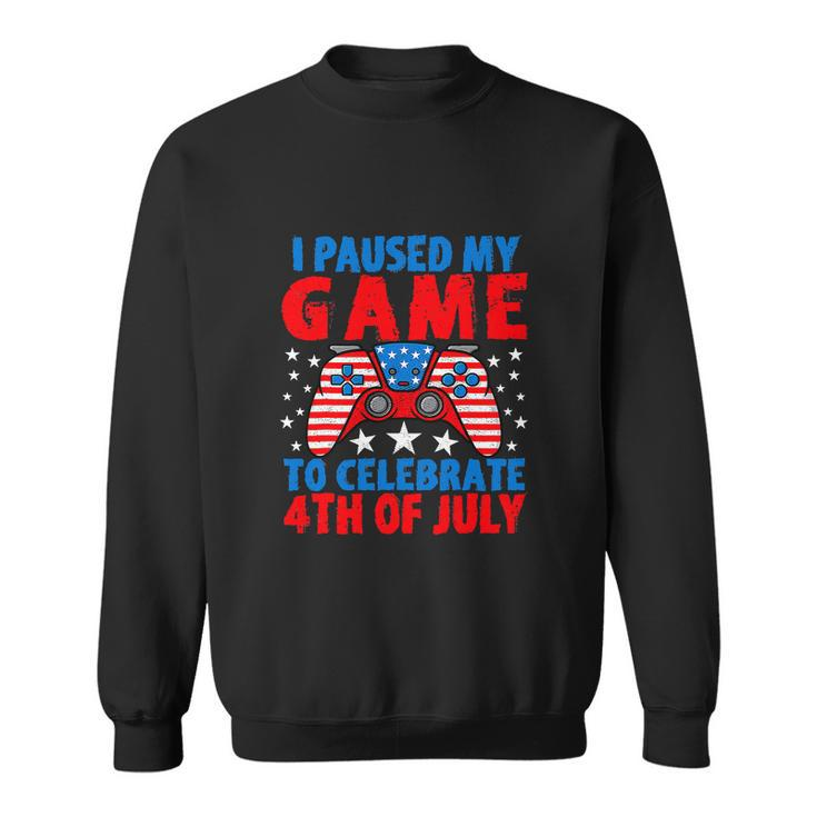 Celebrate 4Th Of July Gamer Funny Fourth Sweatshirt