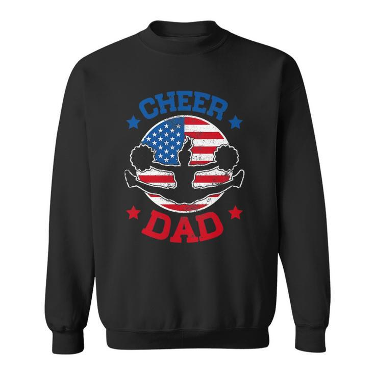 Cheer Dad Proud Fathers Day Cheerleading Girl Competition Sweatshirt