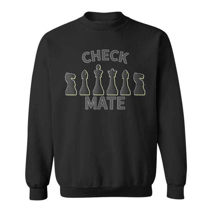 Chess Pieces  King Queen Bishop Rook Pawn Checkmate Sweatshirt