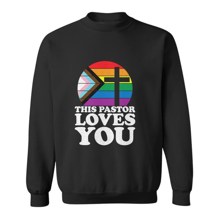 Christian Ally Inclusive Pride Clergy This Pastor Loves You Sweatshirt