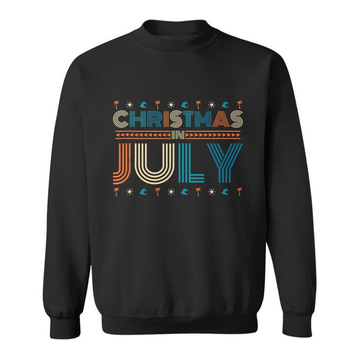 Christmas In July Merry Christmas Summer Funny Santa Design Sweatshirt