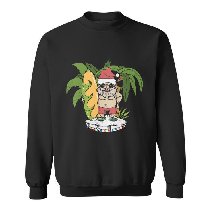 Christmas July Hawaiian Santa Surf Christmas In July Sweatshirt