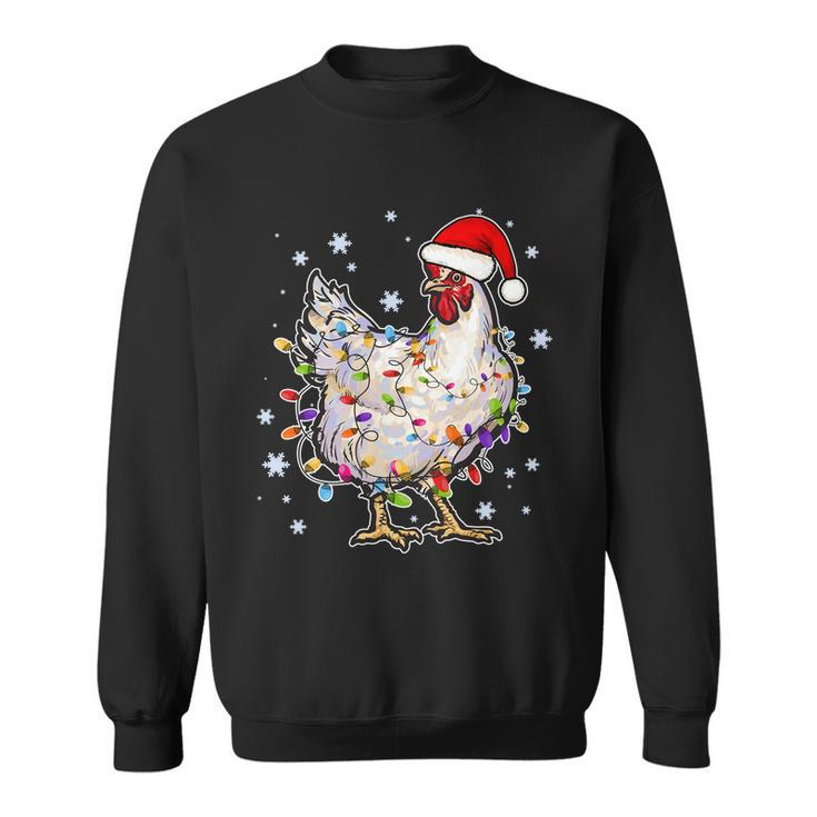 Christmas Santa Chicken Tshirt Sweatshirt