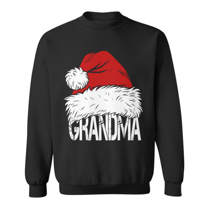 Christmas Santa Hat Grandma Tshirt Sweatshirt