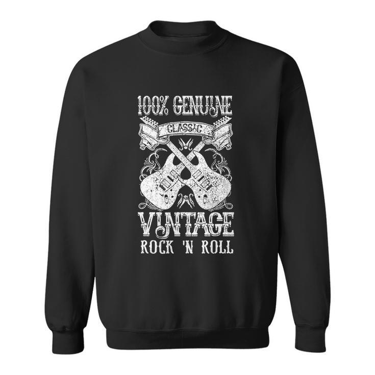 Classic Vintage Rock N Roll Funny Music Guitars Gift Sweatshirt