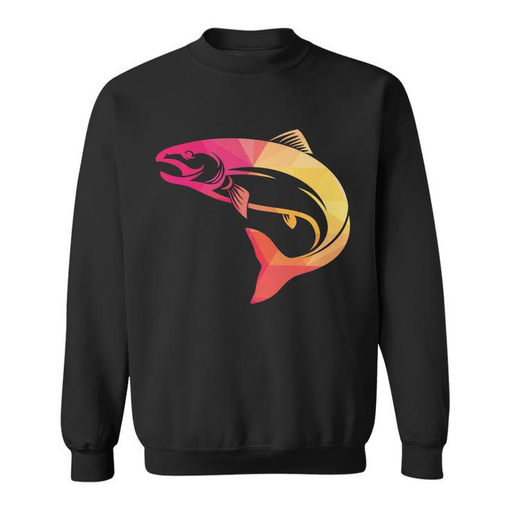 Colorful Geometric Fish Sweatshirt