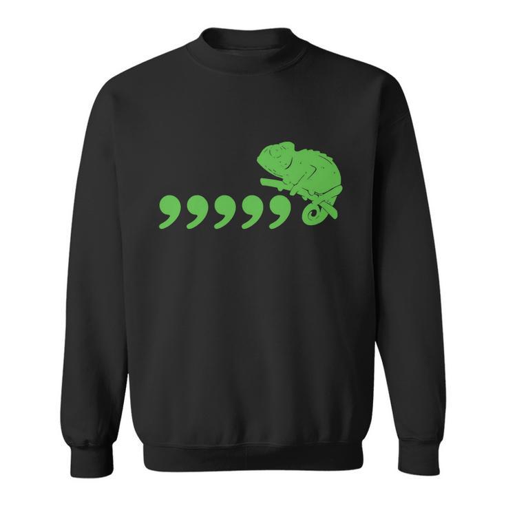 Comma Chameleon Funny Sweatshirt