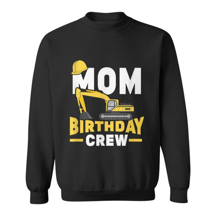 Construction Birthday Party Digger Mom Birthday Crew Graphic Design Printed Casual Daily Basic Sweatshirt